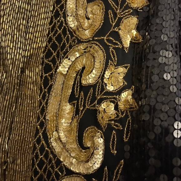 Vintage Joseph Le Bon sequin blazer top plus-size party holiday Christmas - Picture 7 of 8